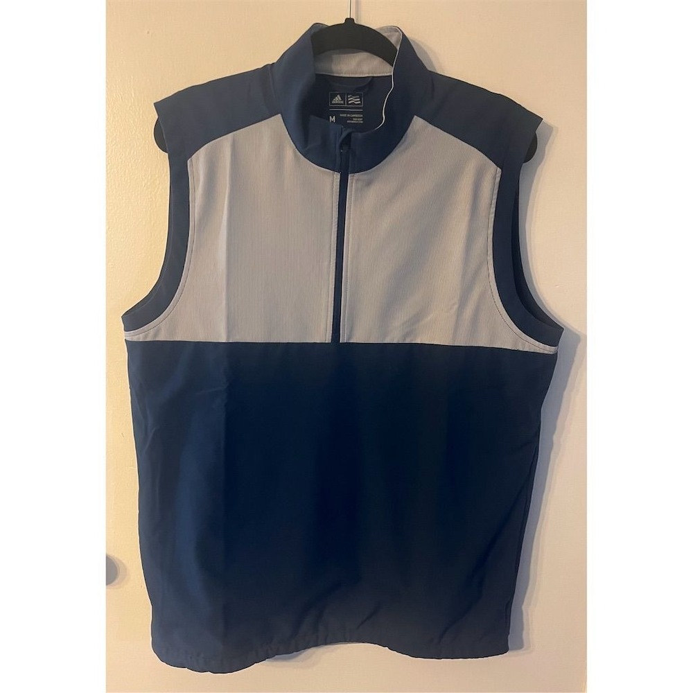 Adidas‎ Men's 1/4 Zip Lightweight Golf Vest Blue Size M